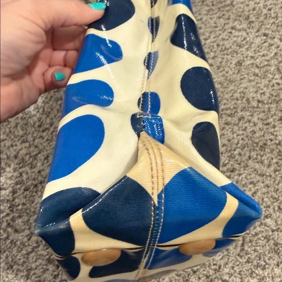 Orla Kiely Crossbody Shoulder Tote Bag Floral Multi Stem Blue Bright Spring - Picture 6 of 11